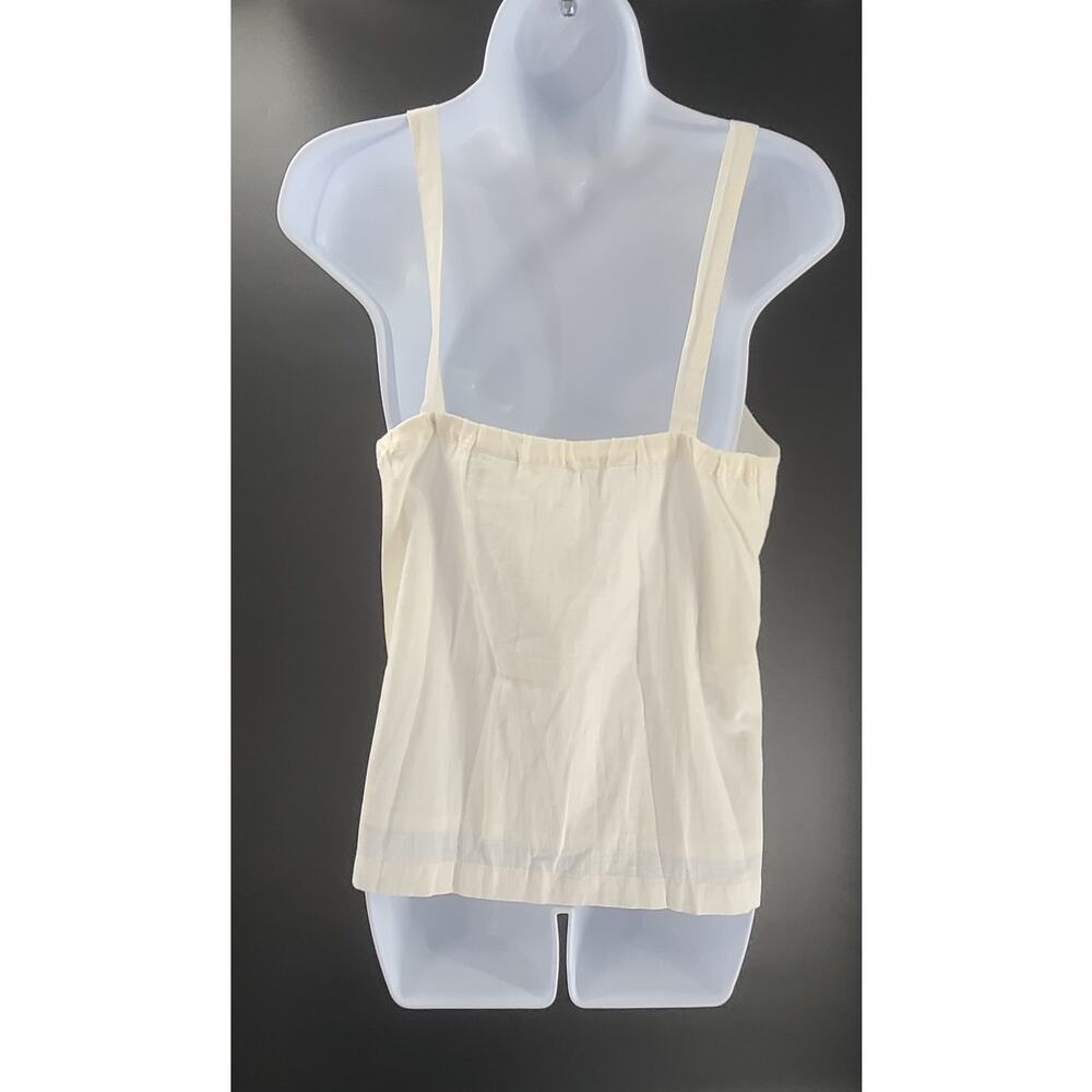 Vintage embroidered 100% cotton Hang Ten tank white floral Size Large Beachy - Picture 3 of 7